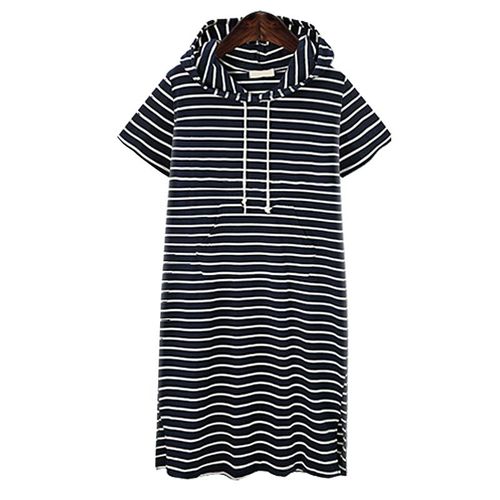 Robe De Grossesse Plissée À Rayures Pour Femmes,Vêtements D'été Décontractés,Manches Courtes,Longueur Aux Genoux,Tenue De Fête Préchristophe,Rose