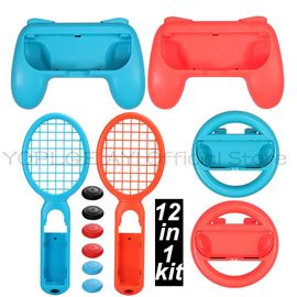 Étui De Tran Pour Raquette De Tennis Nintendo Switch,Accessoires De Jeu,2 Poignées,6 Housses,Volant 2 - Type 12 In 1 Package