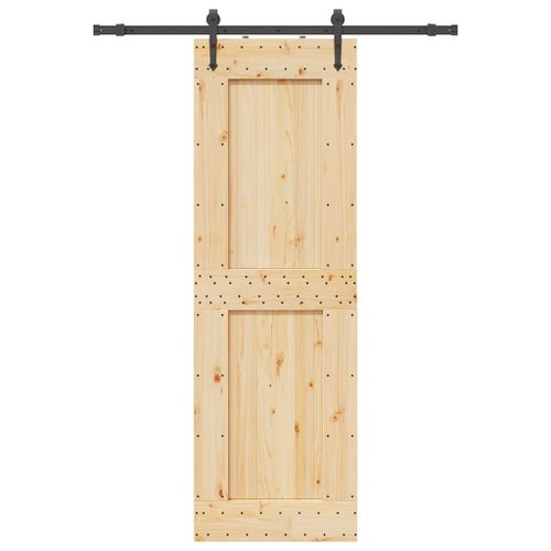 vidaXL Porte coulissante et kit de quincaillerie 70x210 cm pin massif