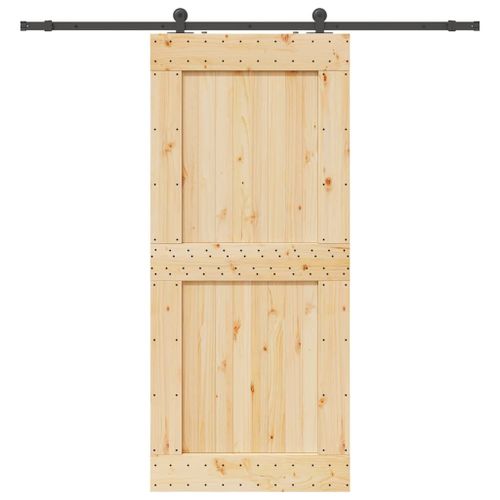 vidaXL Porte coulissante et kit de quincaillerie 100x210 cm pin massif