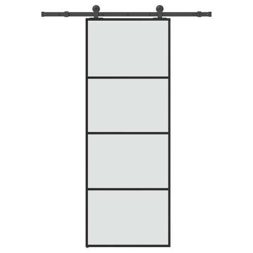 vidaXL Porte coulissante avec kit de quincaillerie 76x205 cm Verre ESG