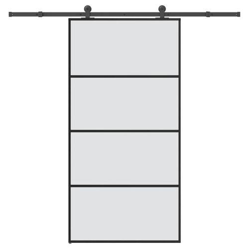 vidaXL Porte coulissante et kit de quincaillerie 102,5x205cm Verre ESG