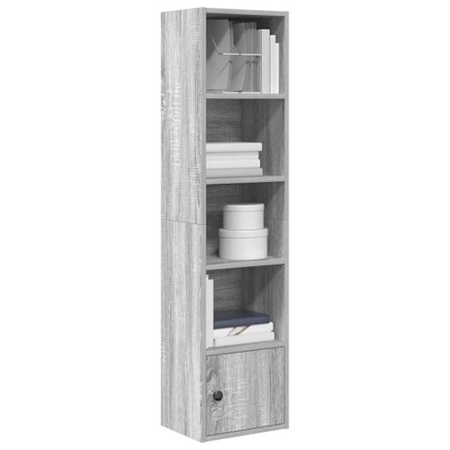 Vidaxl Bibliothèque Sonoma Gris 31x24x127 Cm Bois D'ingénierie