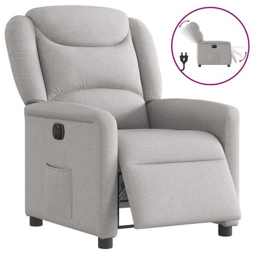Vidaxl Fauteuil Inclinable Électrique Gris Nuage Tissu