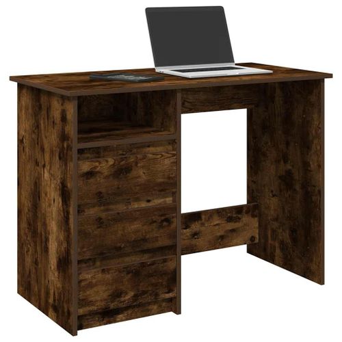Vidaxl Bureau Chêne Fumé 102x50x75 Cm Bois D'ingénierie