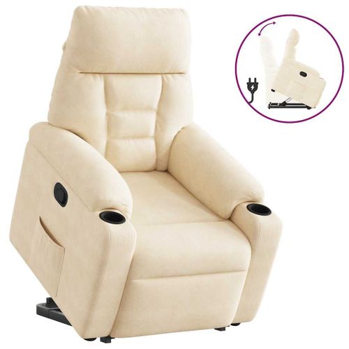 Vidaxl Fauteuil Inclinable Beige Tissu Microfibre