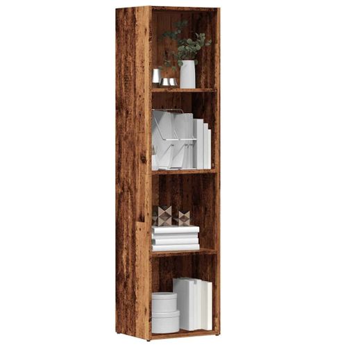 Vidaxl Bibliothèque Vieux Bois 36x30x143 Cm Bois D'ingénierie