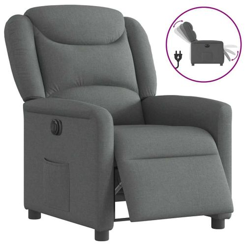 Vidaxl Fauteuil Inclinable Électrique Gris Foncé Tissu