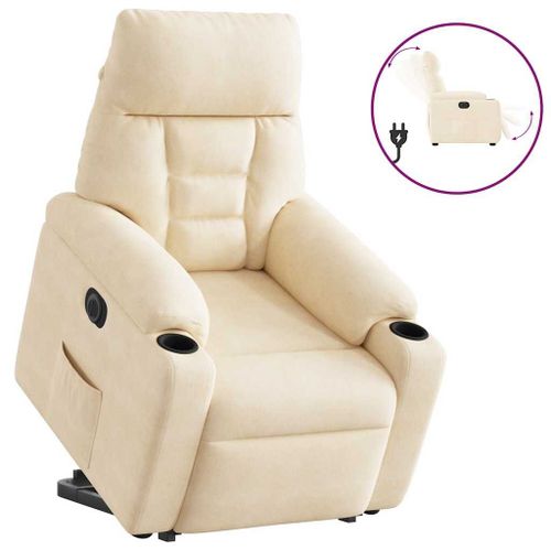 Vidaxl Fauteuil Inclinable Électrique Beige Tissu Microfibre