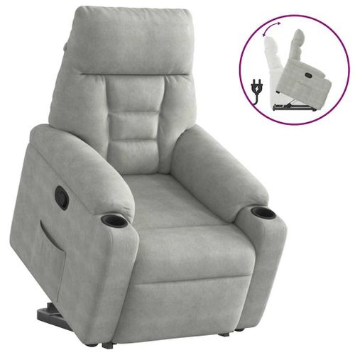 Vidaxl Fauteuil Inclinable Gris Clair Tissu Microfibre