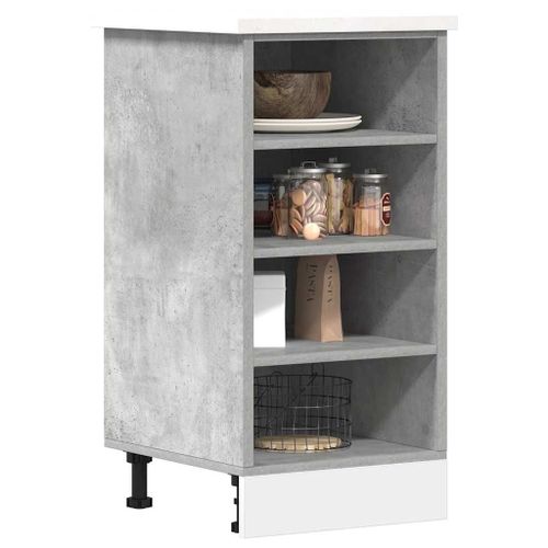 Vidaxl Armoire De Plancher Gris Béton 40x44,5x81,5cm Bois D'ingénierie