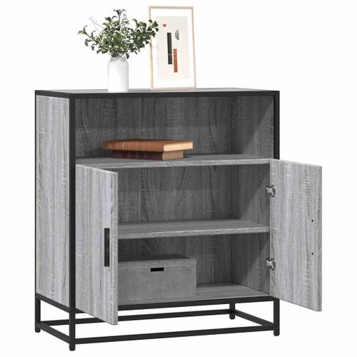 Vidaxl Buffet Sonoma Gris 68x35x76 Cm Bois D'ingénierie