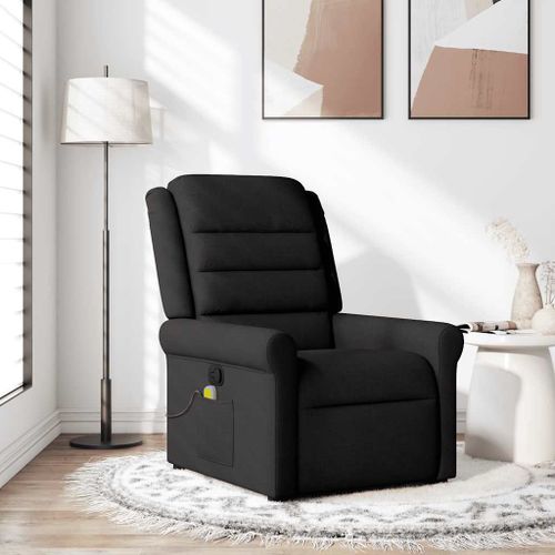 Vidaxl Fauteuil De Massage Inclinable Noir Tissu