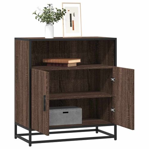 Vidaxl Buffet Chêne Marron 68x35x76 Cm Bois D'ingénierie