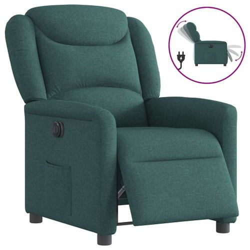 Vidaxl Fauteuil Inclinable Électrique Vert Foncé Tissu