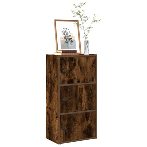 Vidaxl Bibliothèque Chêne Fumé 40x24x77 Cm Bois D'ingénierie