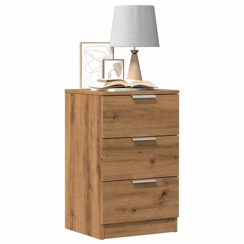 Vidaxl Table De Chevet Chêne Artisanal 40x36x65 Cm Bois D'ingénierie