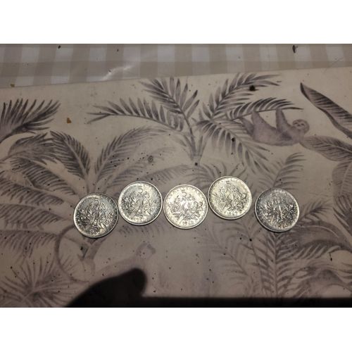 A Pièces De 5 Francs Argent Semeuse De 1960 À 1964 Bonne État
