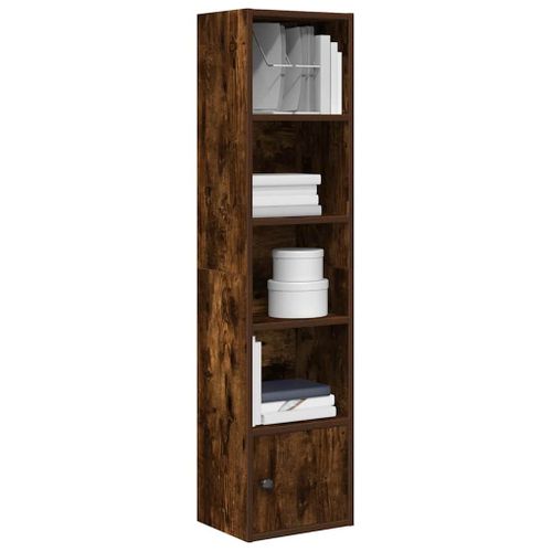 Vidaxl Bibliothèque Chêne Fumé 31x24x127 Cm Bois D'ingénierie