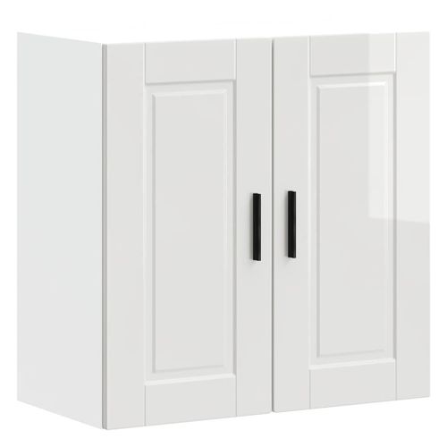 Vidaxl Armoire Murale De Cuisine Porto Blanc Brillant Bois Ingénierie