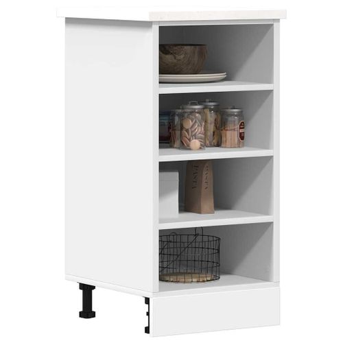 Vidaxl Armoire De Plancher Blanc 40x44,5x81,5 Cm Bois D'ingénierie