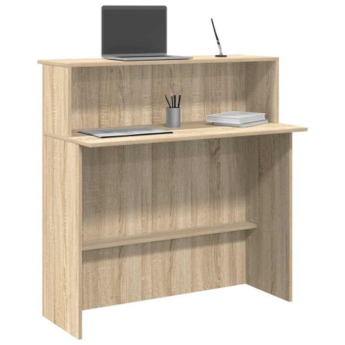 Vidaxl Bureau Réception Chêne Sonoma 100x50x103,5 Cm Bois D'ingénierie