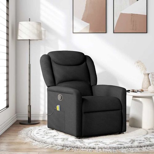 Vidaxl Fauteuil De Massage Inclinable Noir Tissu