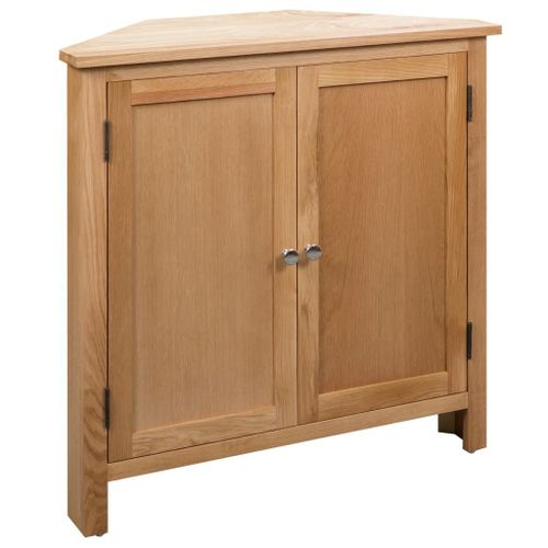 Vidaxl Armoire D'angle 80x33,5x78 Cm Bois De Chêne Massif