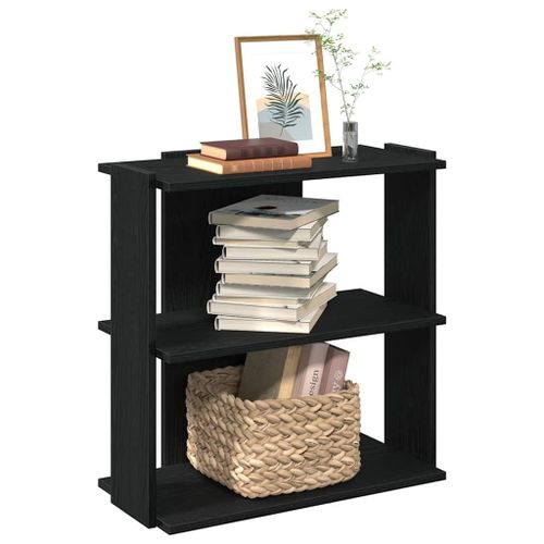 Vidaxl Bibliothèque À 3 Niveaux Noir 60x30x60 Cm Bois D'ingénierie