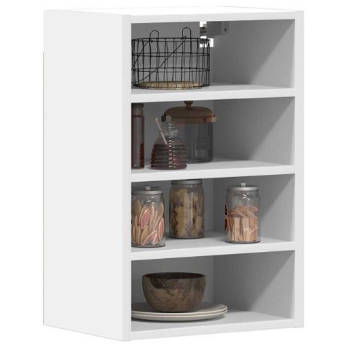 Vidaxl Armoire Suspendue Blanc 40x29,5x60 Cm Bois D'ingénierie