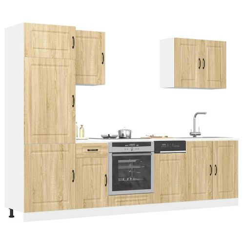 Vidaxl Ensemble D'armoires De Cuisine 7 Pcs Kalmar Bois D'ingénierie