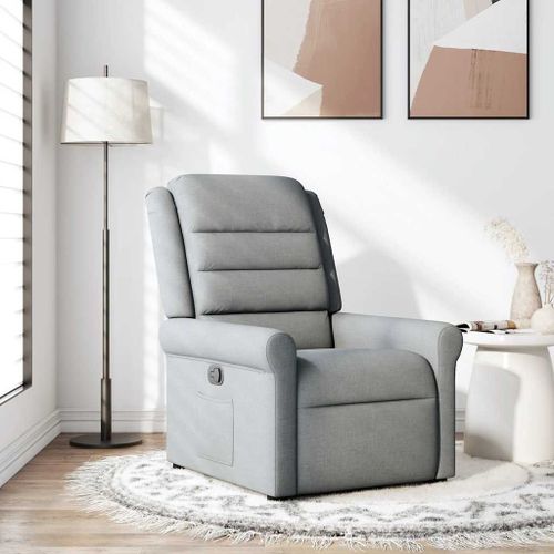 Vidaxl Fauteuil Inclinable Gris Clair Tissu