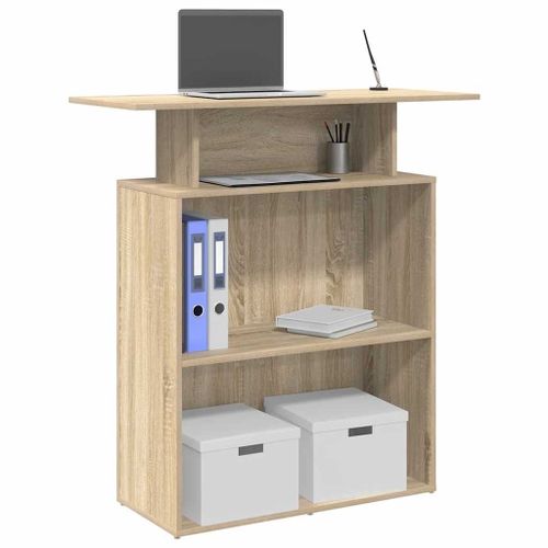 Vidaxl Bureau Réception Chêne Sonoma 100x40x104 Cm Bois D'ingénierie