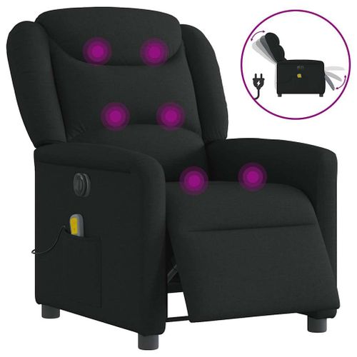 Vidaxl Fauteuil De Massage Inclinable Électrique Noir Tissu
