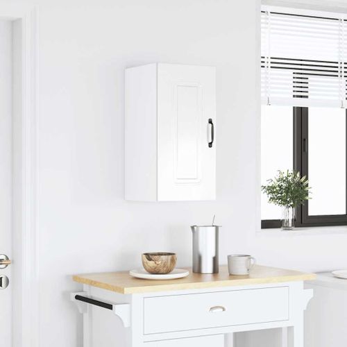 Vidaxl Armoire Murale De Cuisine Kalmar Blanc Brillant Bois Ingénierie