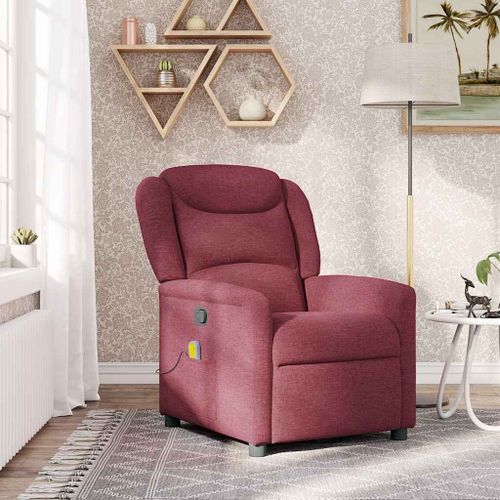 Vidaxl Fauteuil De Massage Inclinable Rouge Bordeaux Tissu