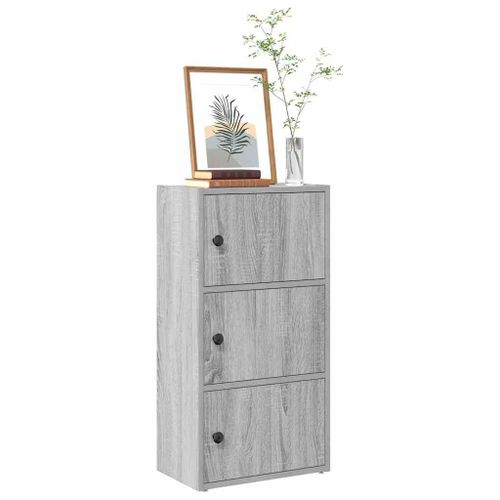 Vidaxl Bibliothèque Sonoma Gris 40x24x77 Cm Bois D'ingénierie