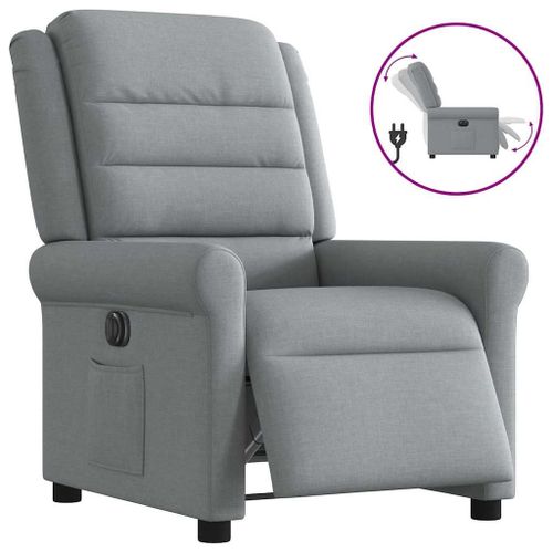 Vidaxl Fauteuil Inclinable Électrique Gris Clair Tissu
