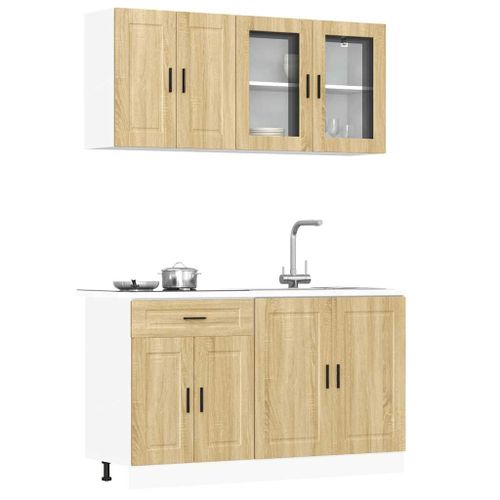 Vidaxl Ensemble D'armoires De Cuisine 4 Pcs Kalmar Bois D'ingénierie
