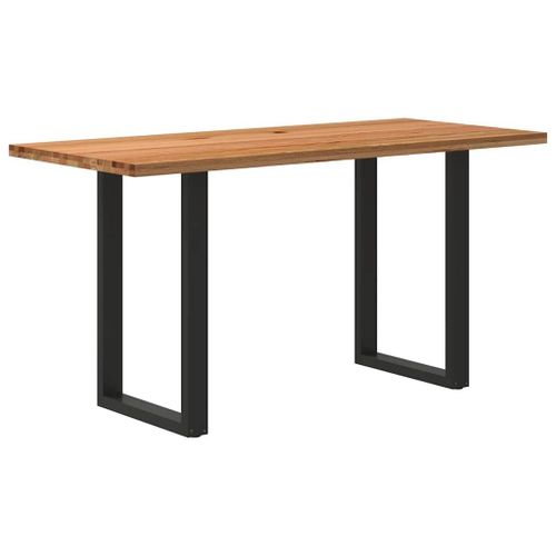 Vidaxl Table De Bar Marron Clair Bois De Chêne Massif Rectangulaire