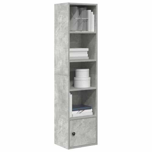 Vidaxl Bibliothèque Gris Béton 31x24x127 Cm Bois D'ingénierie