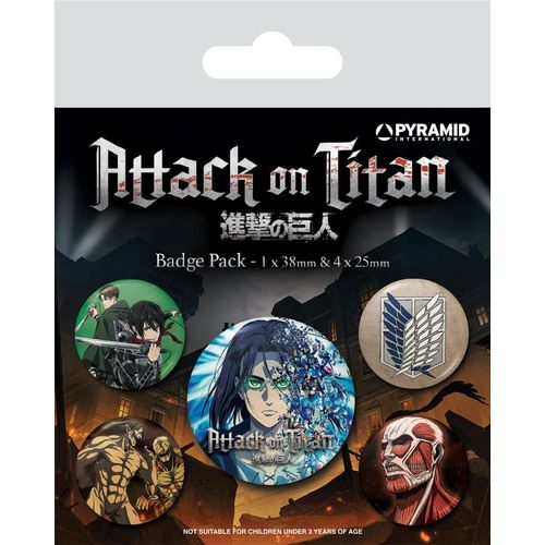 Attack On Titan Pack 5 Badges Season 4