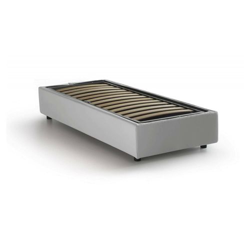 Lit Simple En Similcuir Blanc 80x190 Cm