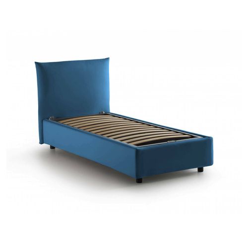 Lit Simple En Tissu Bleu 80x190 Cm