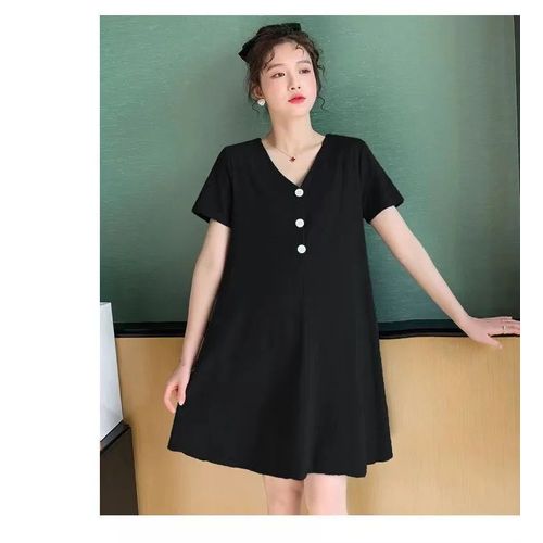 Mn Alterclothes-Robe Mi-Longue À Col En V Pour Femme,Vêtements D'été Décontractés,Version Coréenne À La Mode