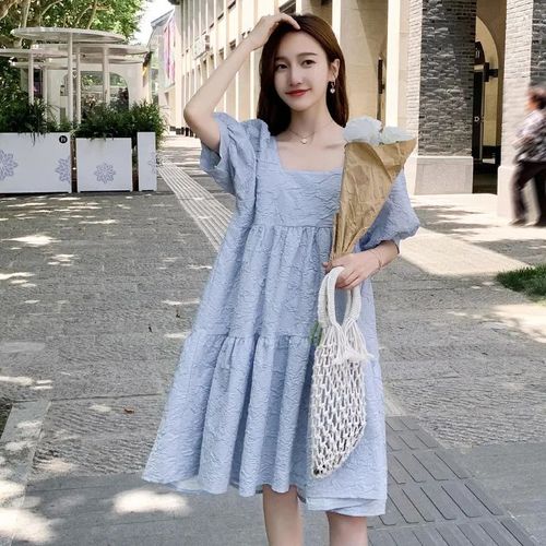 Robe Mi-Longue Drapeau Haut De Gamme,Élégante,Alterfur S,Manches Courtes,Été,Coupe Oupilladt,Polyvalente,Printemps,À La Mode