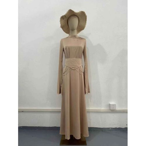 Robe De Soirée En Satin À Manches Sulfpour Femme,Tenue De Bal,Champagne,Vintage,Style Court,Mulisme Arabe Modeste,Quelle Que Soit La Tenue Formelle,Printemps 2024