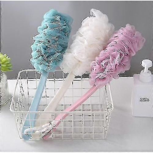Brosse De Bain, Brosse Corporelle - Brosse De Douche Dos Loofah À Long Manche, Exfoli 