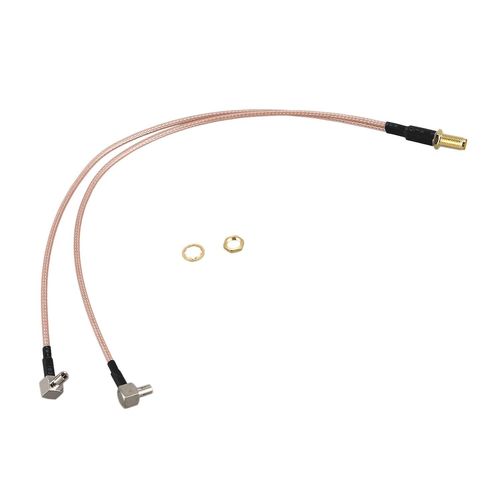 Sma femelle à y type 2 x ts9 mâle / crc9 mâle connecteur splitter combinateur pigtail câble rg 316 30cm
