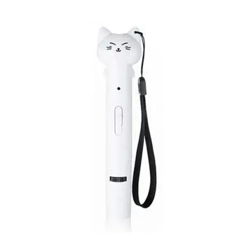 Blanc 1 Pc Drôle Pet Chat Stylo Laser Multifonction Usb Multi-Motif Projection 3-En-1 Laser Jouet Plume Bâton Animal Jouets